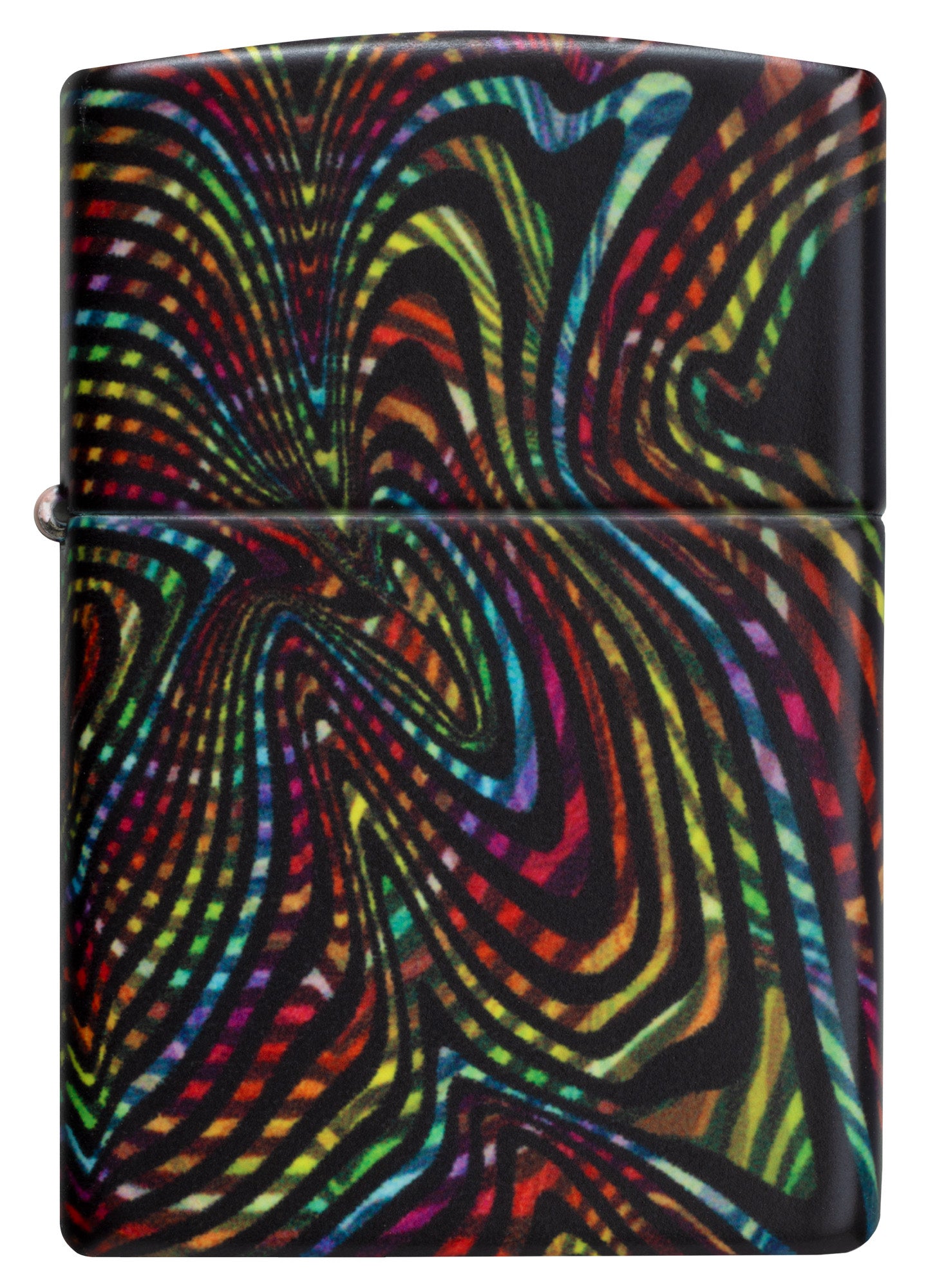 Front view of Zippo Glowing Illusion Design Glow in the Dark Windproof Lighter.