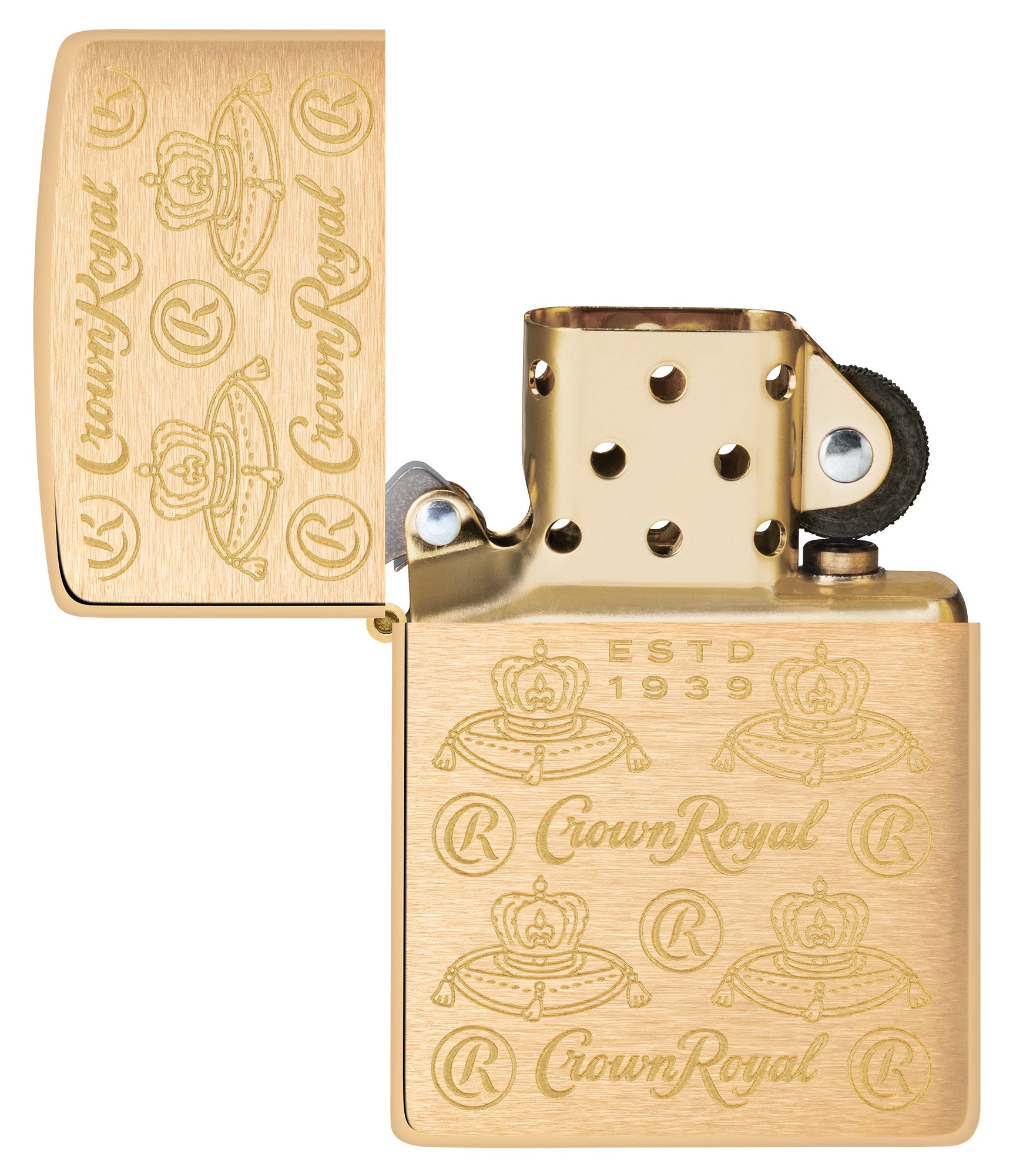 Zippo Crown Royal® Elegance Design Brushed Brass Windproof