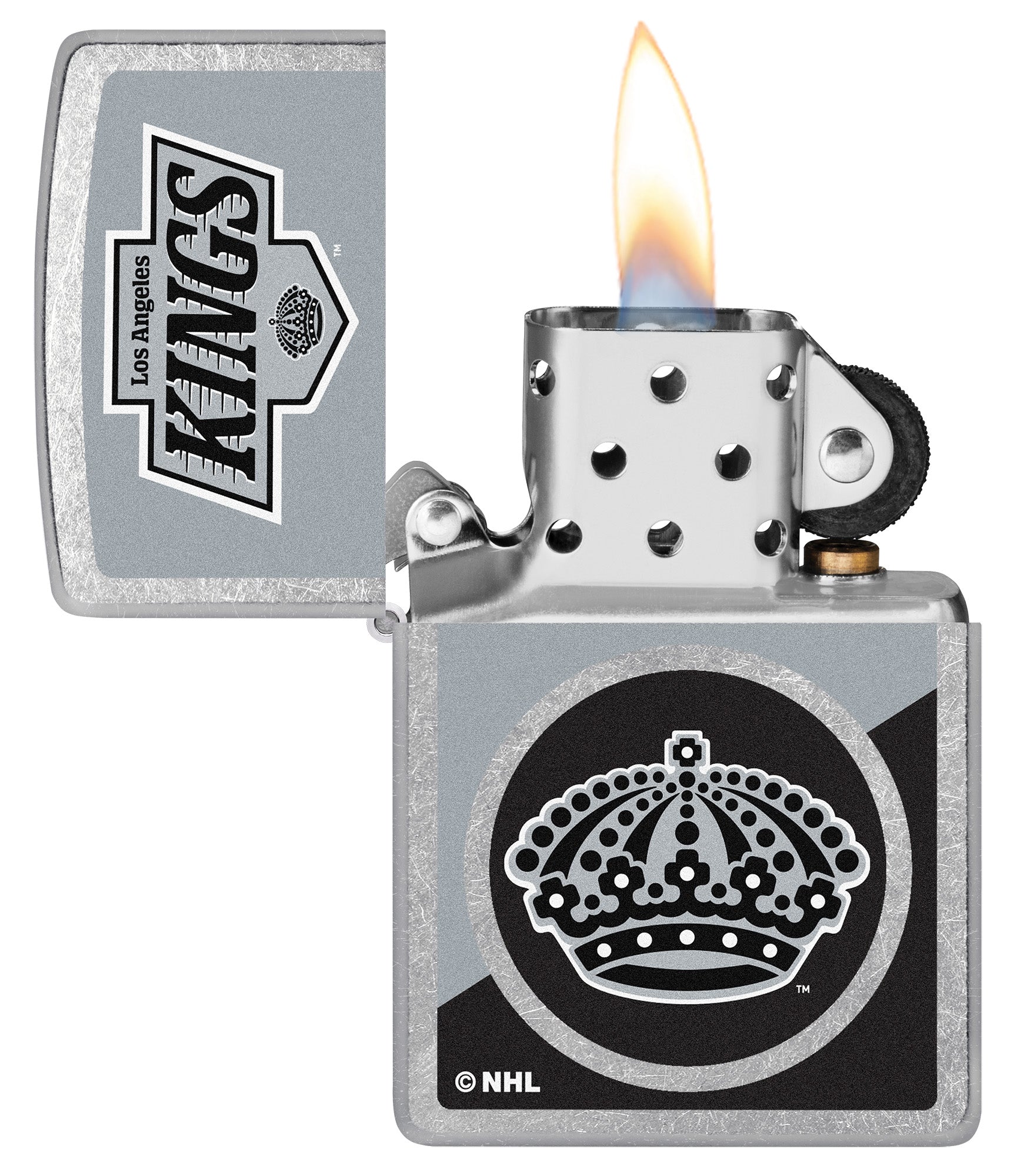 Zippo NHL® LA Kings® Colorblock Logo Design Street Chrome