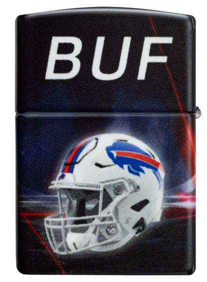 Back view of Zippo NFL Buffalo Bills 540 Matte Windproof Lighter.