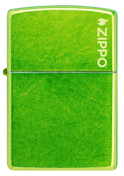 Front view of Zippo Classic Lurid Zippo Logo Windproof Lighter.