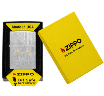 Zippo American Skull Bit Safe Design Windproof Lighter packaging