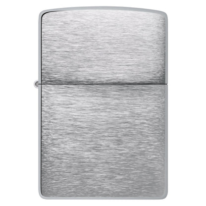 Front view of Armor® Brushed Chrome Windproof Lighter.