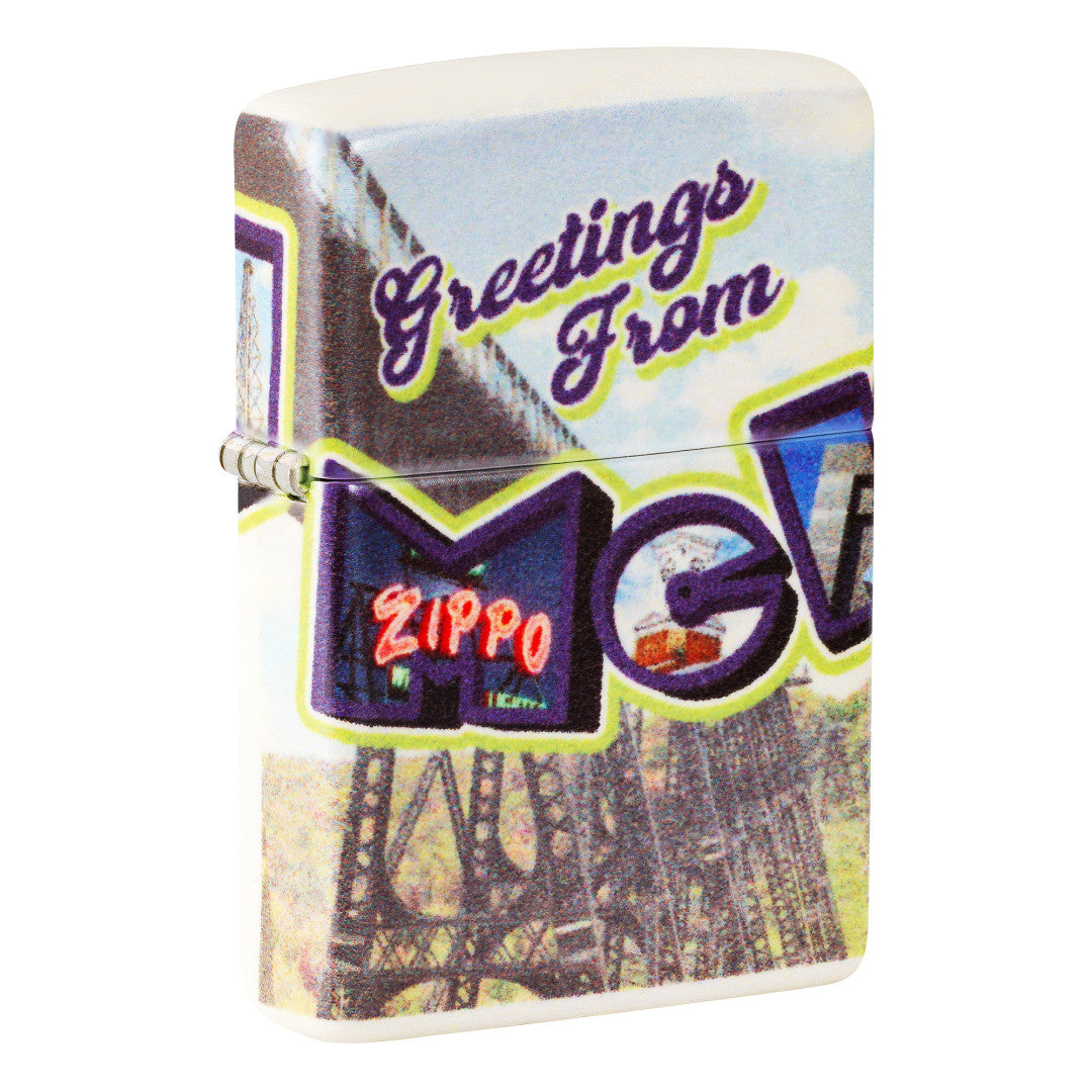 Front View of the SMS Exclusive: McKean County Postcard Design at 3/4 angle