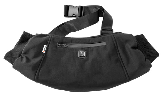 Front view of Zippo Heated Pouch with strap. 
