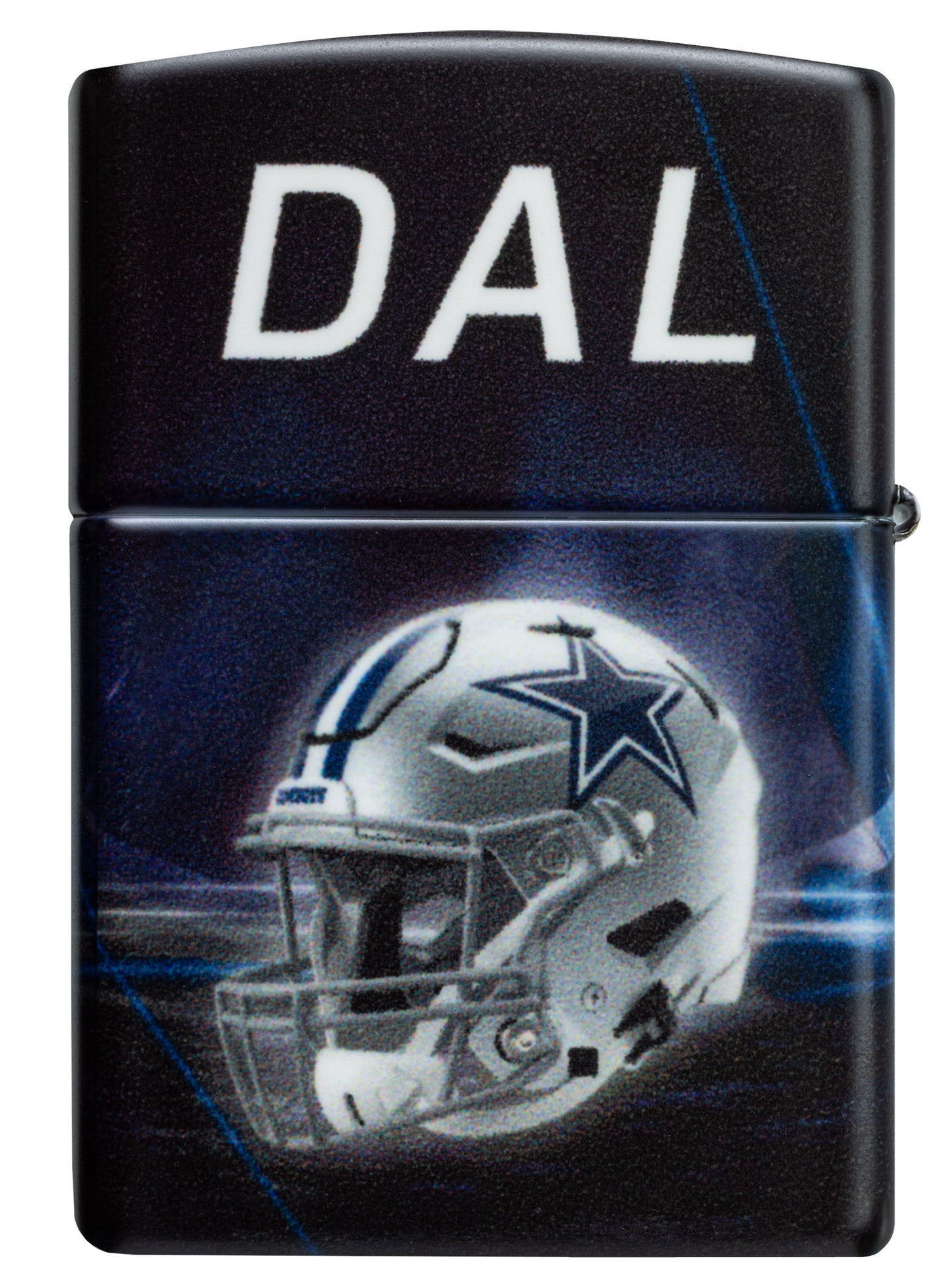 Back view of Zippo NFL Dallas Cowboys 540 Matte Windproof Lighter.