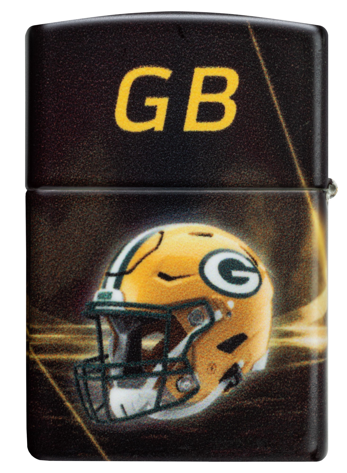 Back view of Zippo NFL Green Bay Packers 540 Matte Windproof Lighter.