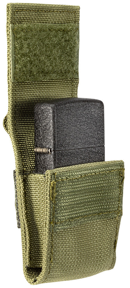 Tactical Pouch and Black Crackle® Windproof Lighter Gift Set