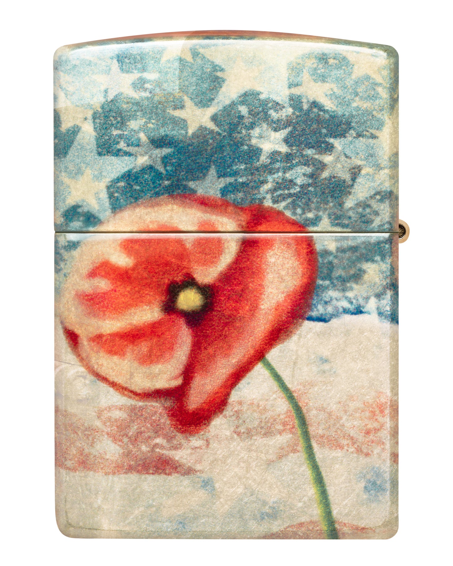 Back view of Zippo American Poppie Design 540 Fusion Windproof Lighter