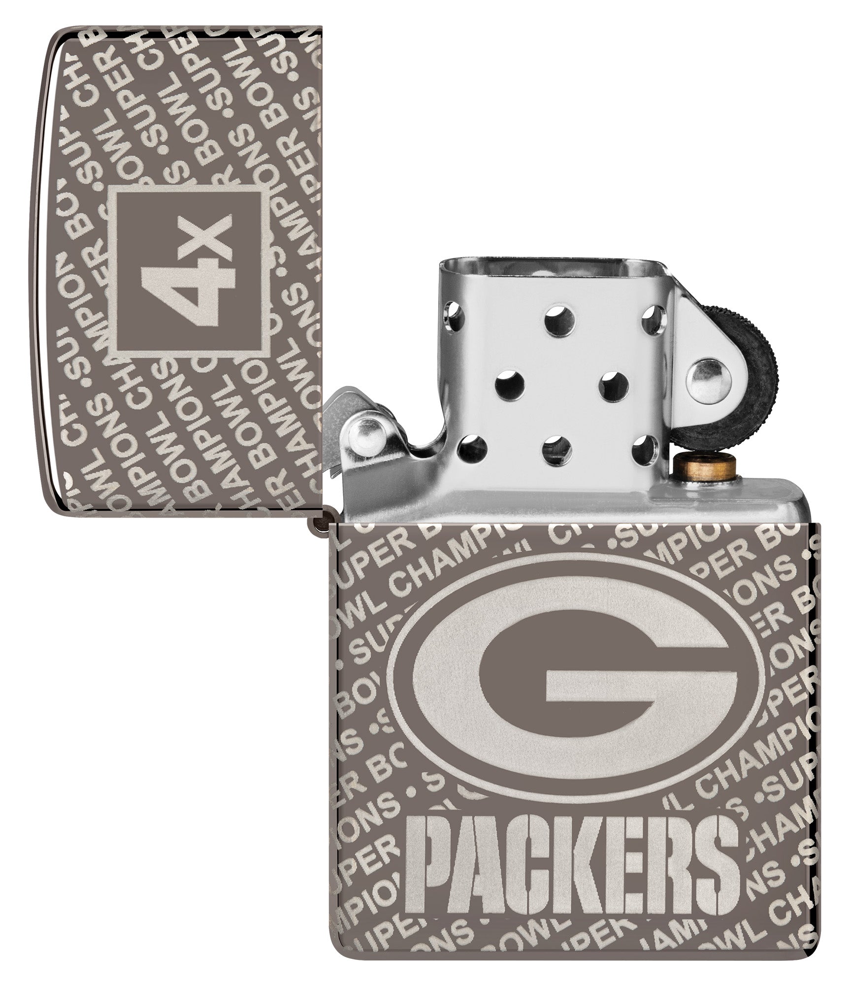 Zippo NFL Green Bay Packers Super Bowl Commemorative Armor Black