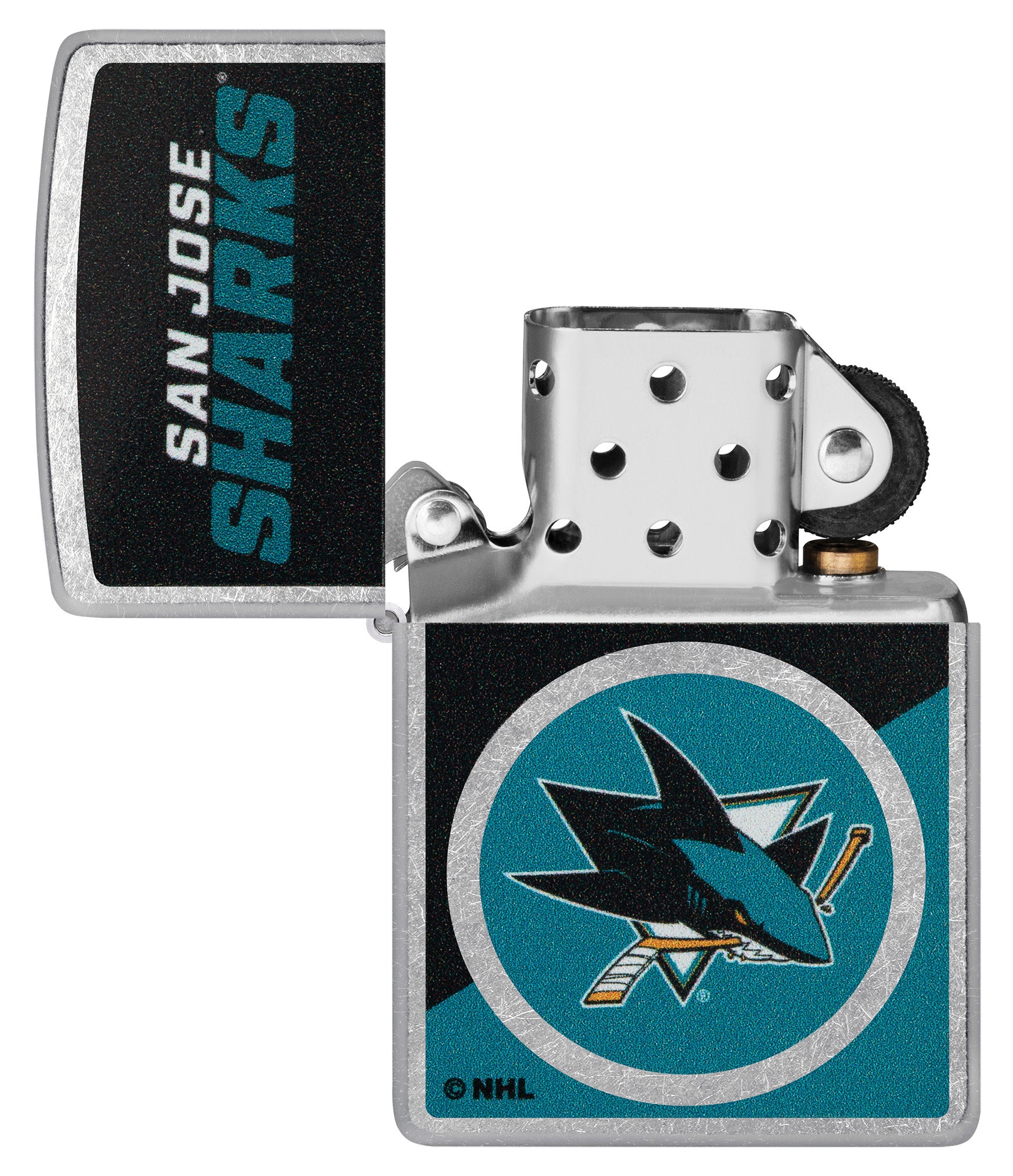 Zippo NHL® San Jose Sharks® Street Chrome™ Windproof Lighter