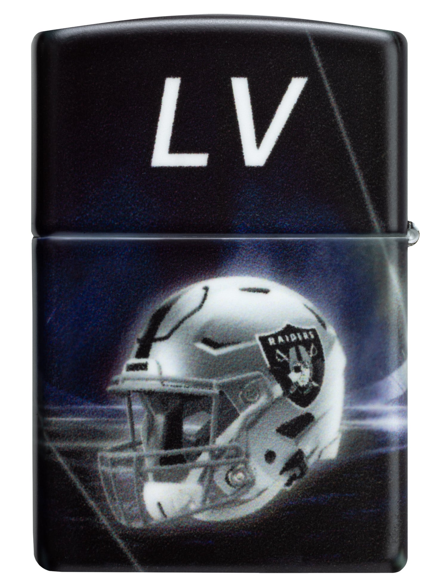 Back view of Zippo NFL Las Vegas Raiders 540 Matte Windproof Lighter.