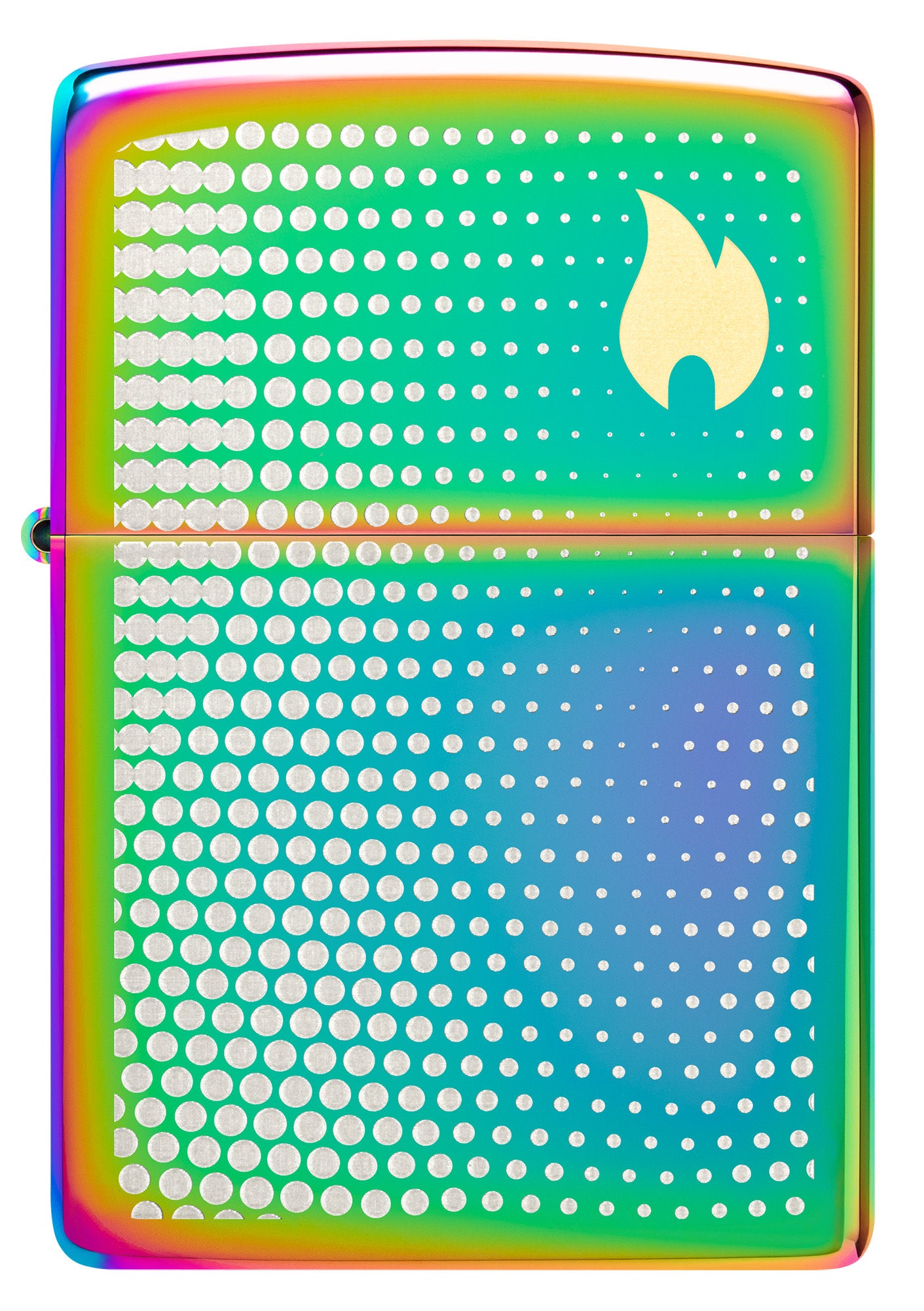 Front view of Zippo Dot Matrix Design Multi Color Windproof Lighter.