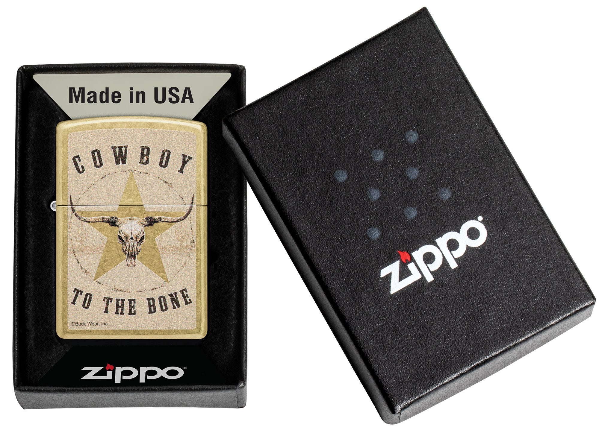 Brass Zippo purchases Cowboy Lighter