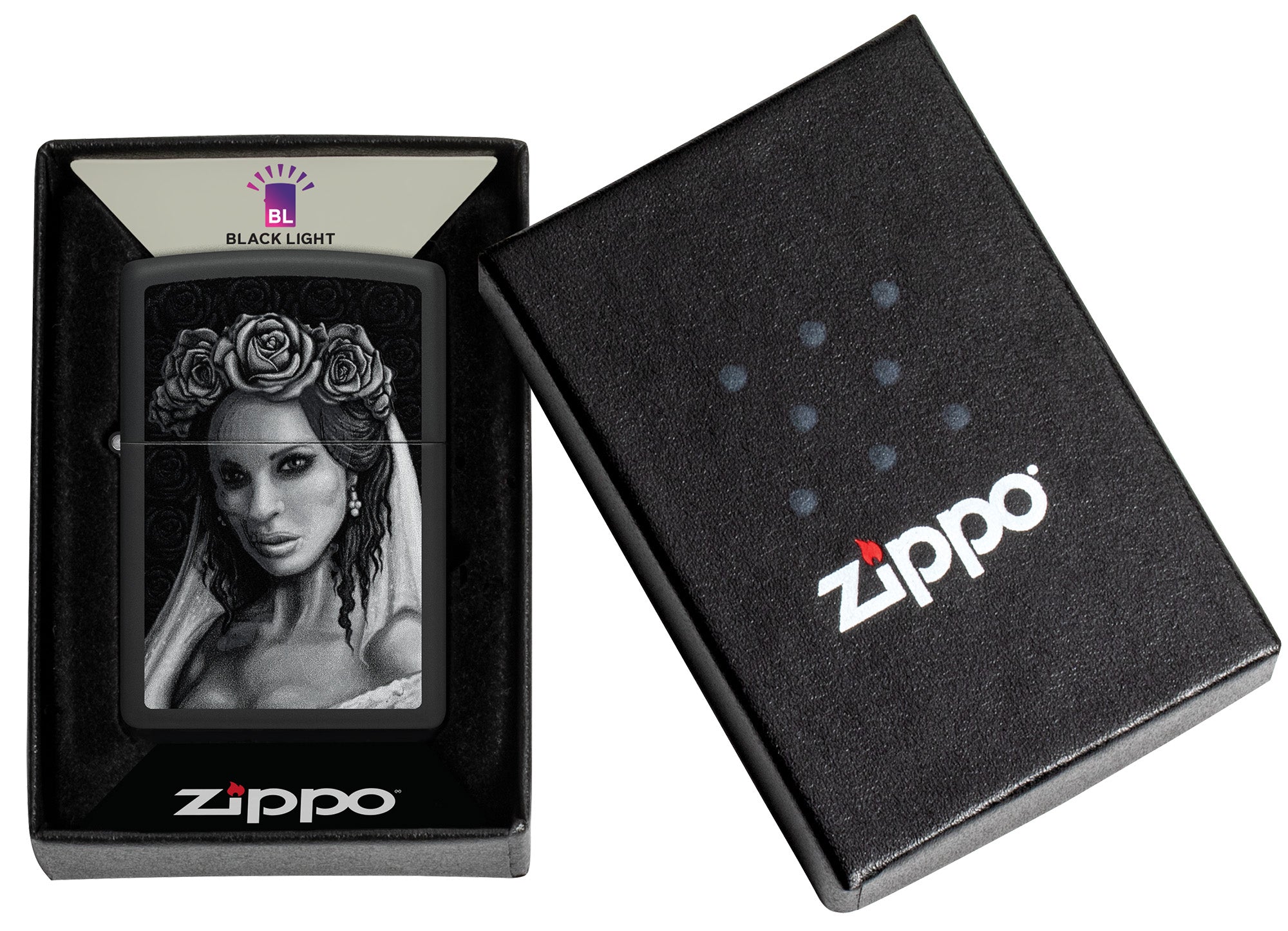 Zippo Til Death Design Black Matte Windproof Lighter – Zippo USA