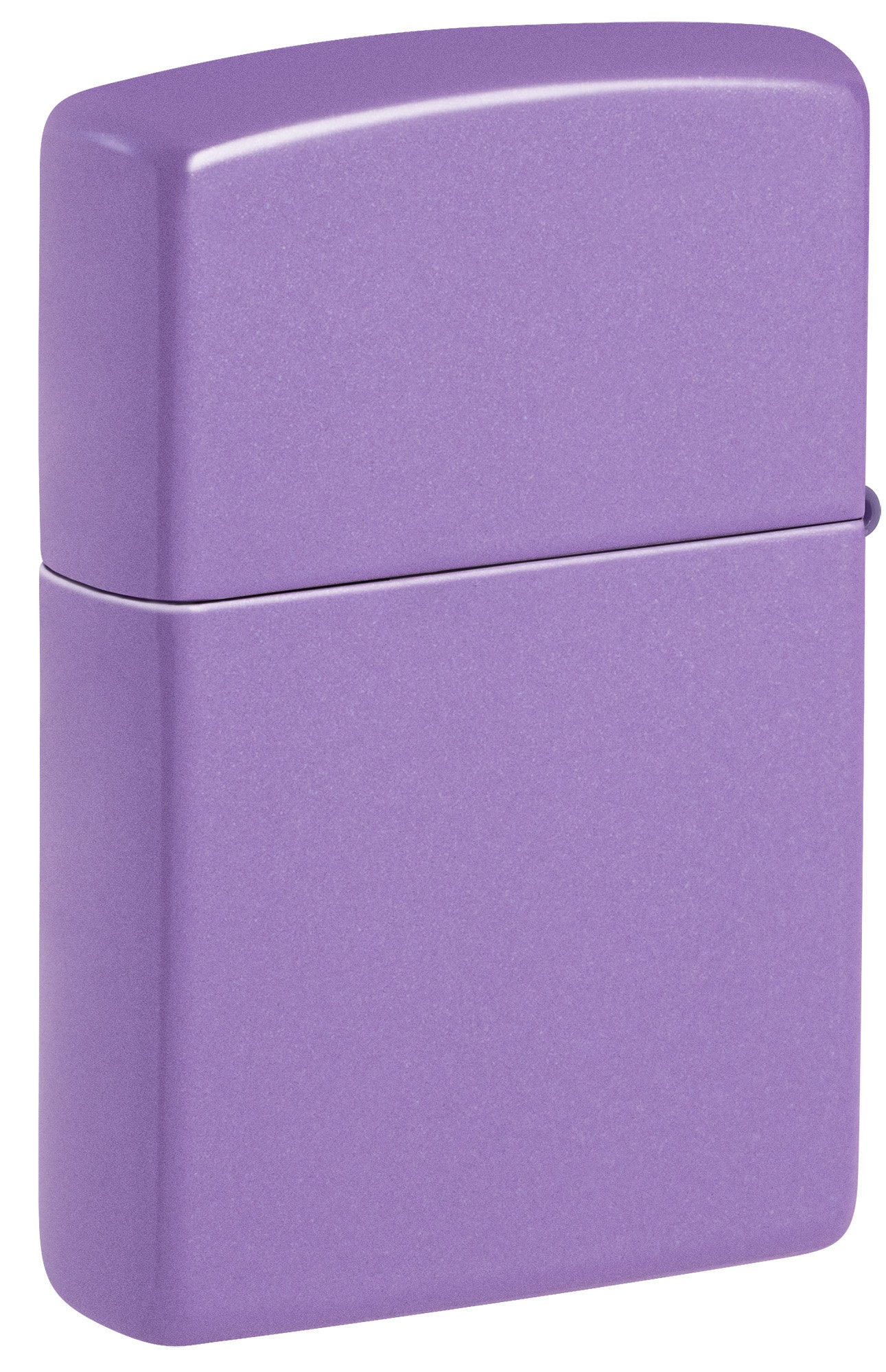 Back shot of Zippo Classic Smoky Lavender Windproof Lighter standing at a 3/4 angle.