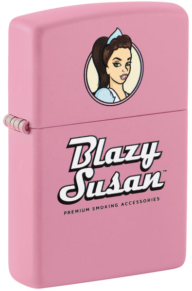 Blazy Susan™ Mascot Design Pink Matte Windproof Lighter