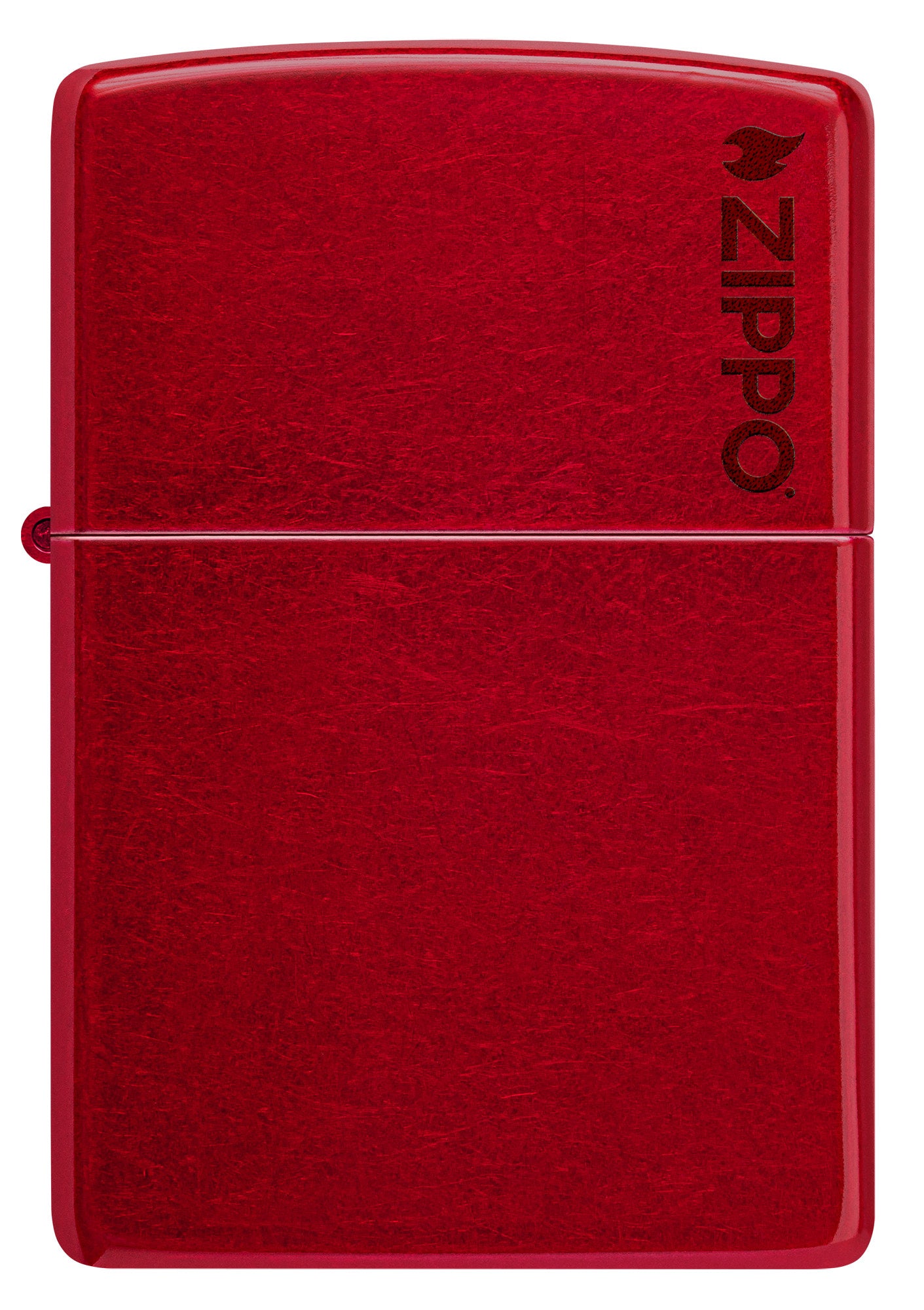 Front view of Zippo Classic Candy Apple Zippo Logo Windproof Lighter.