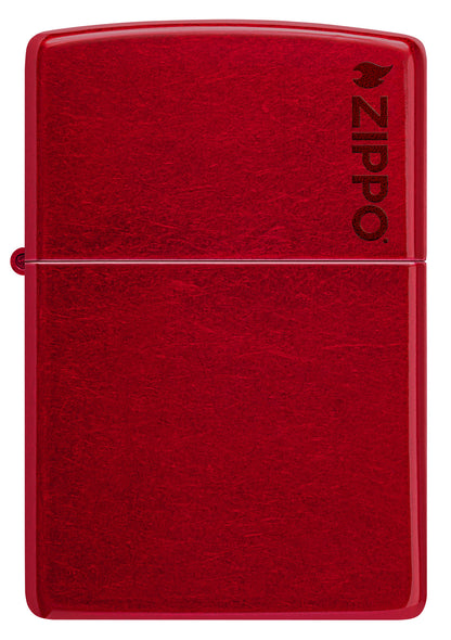 Front view of Zippo Classic Candy Apple Zippo Logo Windproof Lighter.