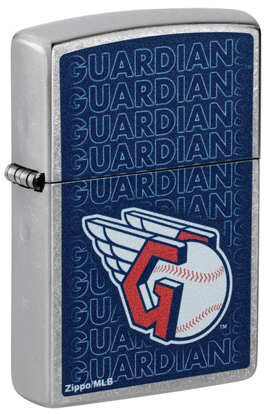 Zippo MLB® Cleveland Guardians™ Logo Design Street Chrome