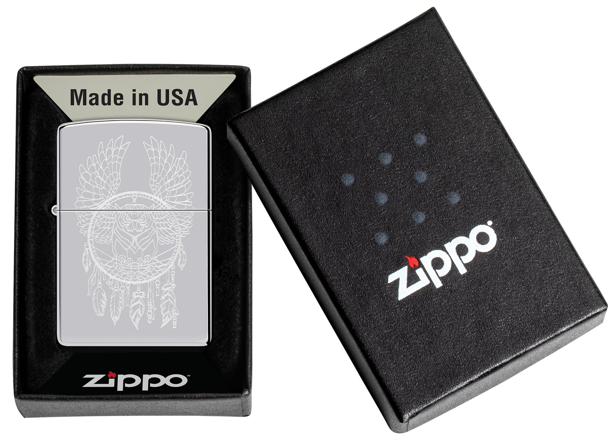 Zippo Dreamcatcher Design High Polish Chrome Windproof Lighter