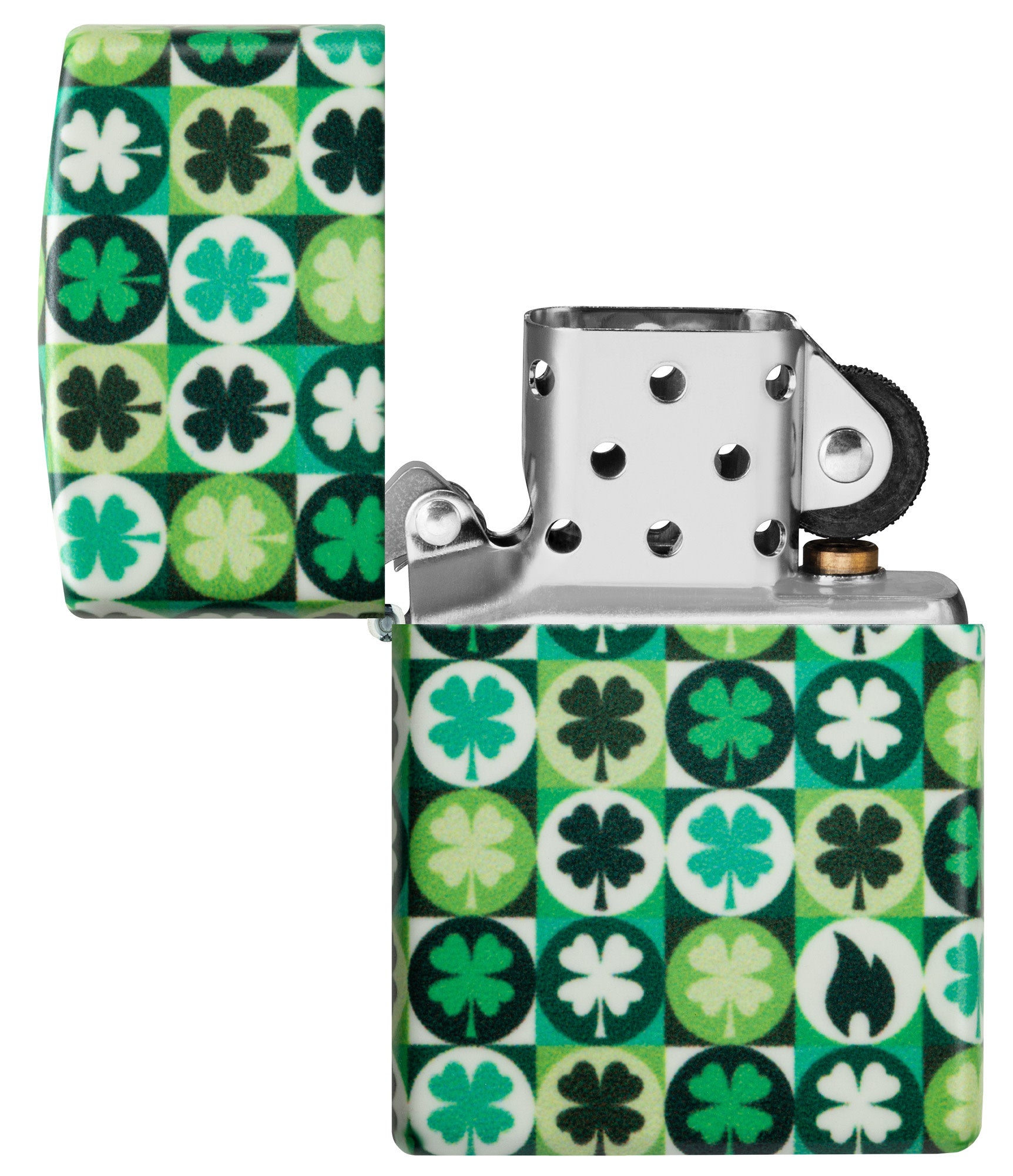 Four Leaf outlet Clover Zippo Lighter, Good Luck Zippo, Irish Zippo, St Patricks Day, Good Luck & Irish Four Leaf Clover Zippo Silver Zippo Lighter