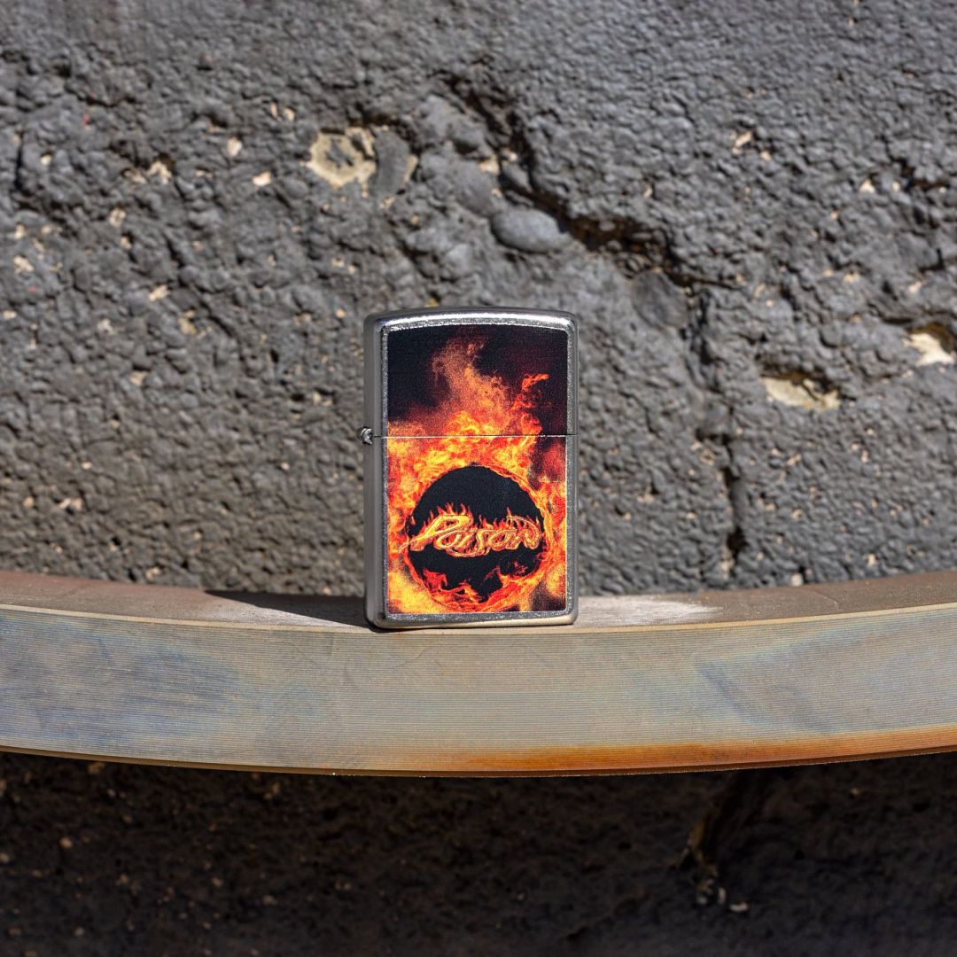 Zippo Poison Flame Design Street Chrome Windproof Lighter – Zippo USA