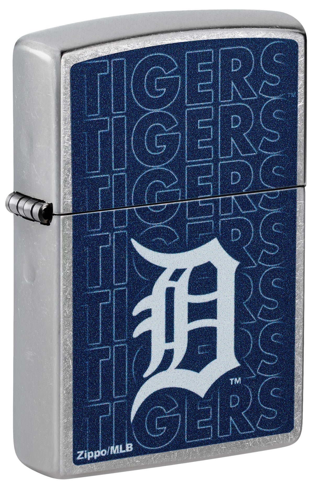 Zippo MLB® Detroit Tigers™ Logo Design Street Chrome Windproof 