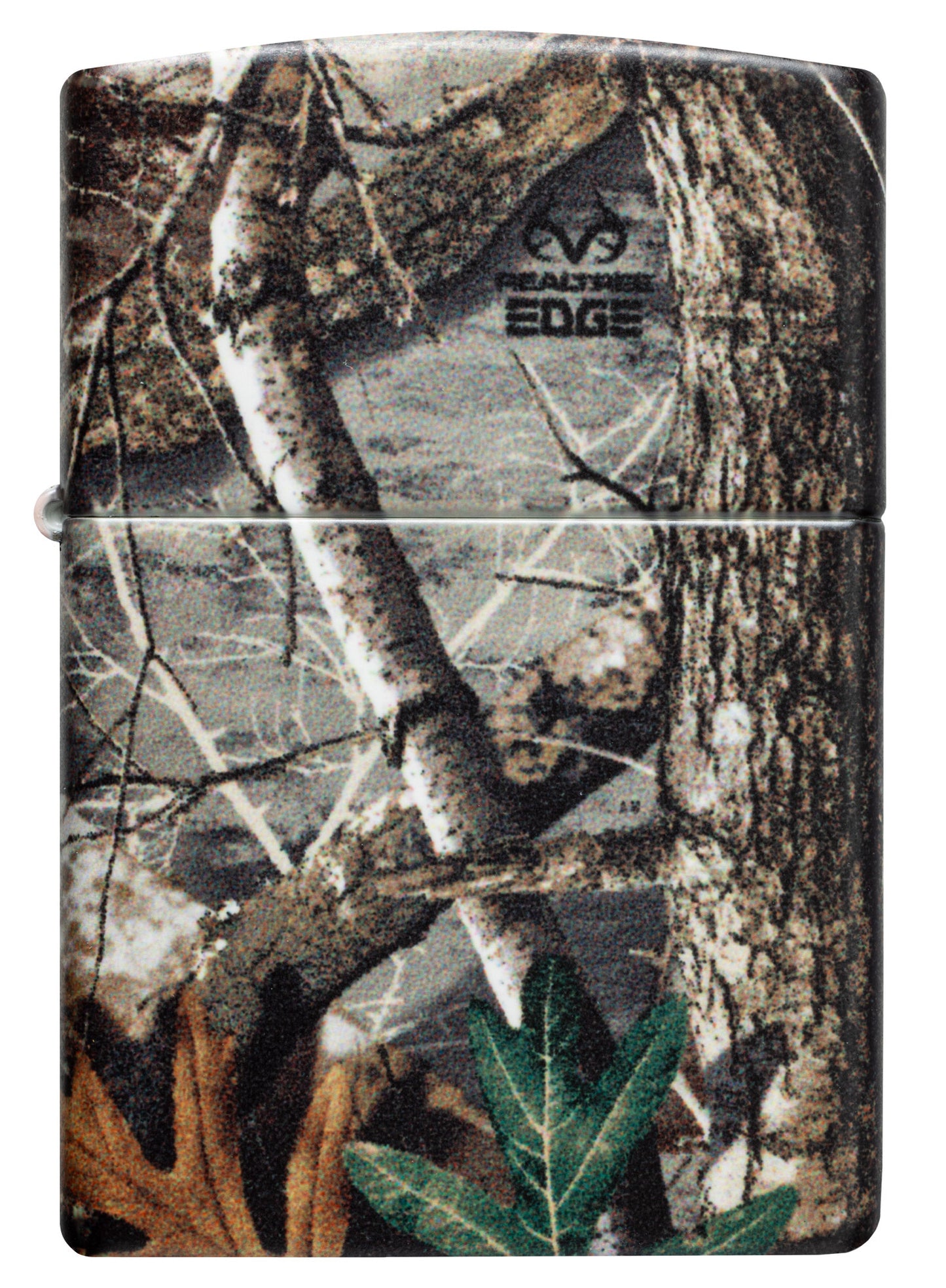 Front view of Zippo Realtree® EDGE™ Camo Design 540 Matte Windproof Lighter.