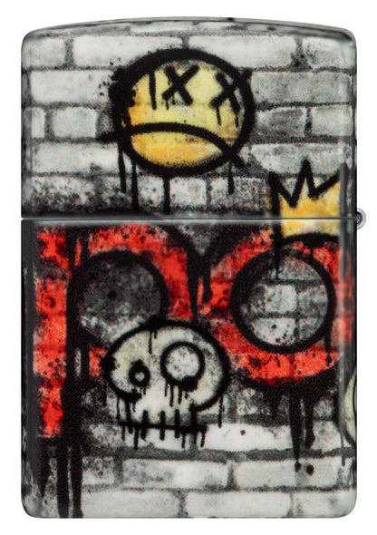 Back view of Zippo Graffiti King Design 540 Matte Windproof Lighter.