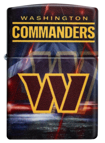 Front view of Zippo NFL Washington Commanders 540 Matte Windproof Lighter.