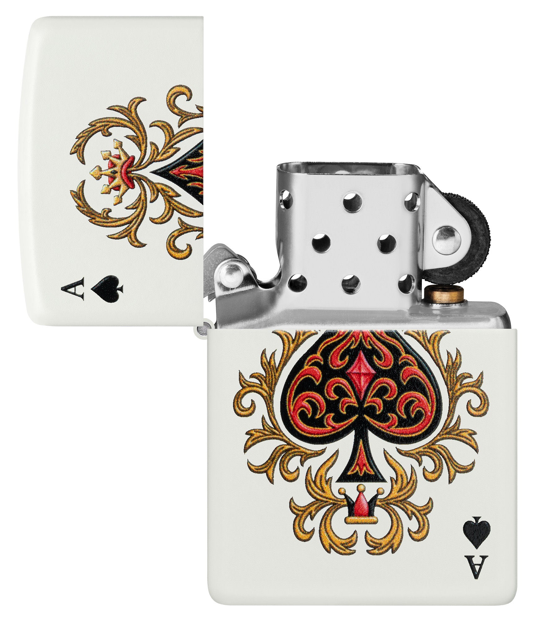 Zippo Ace of Jokes 2-Sided White Matte Windproof Lighter – Zippo USA