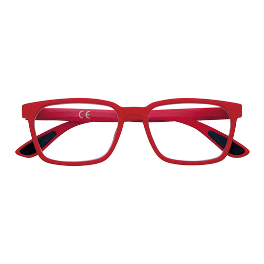 Soft Touch Colorblock Reading Glasses - Red