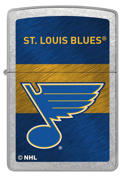 Front of NHL® St Louis Blues Street Chrome™ Windproof Lighter