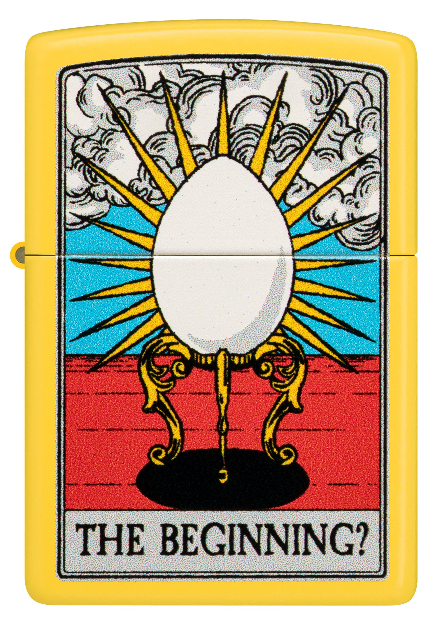 Zippo Which Came First? Design Sunflower Yellow Matte Windproof