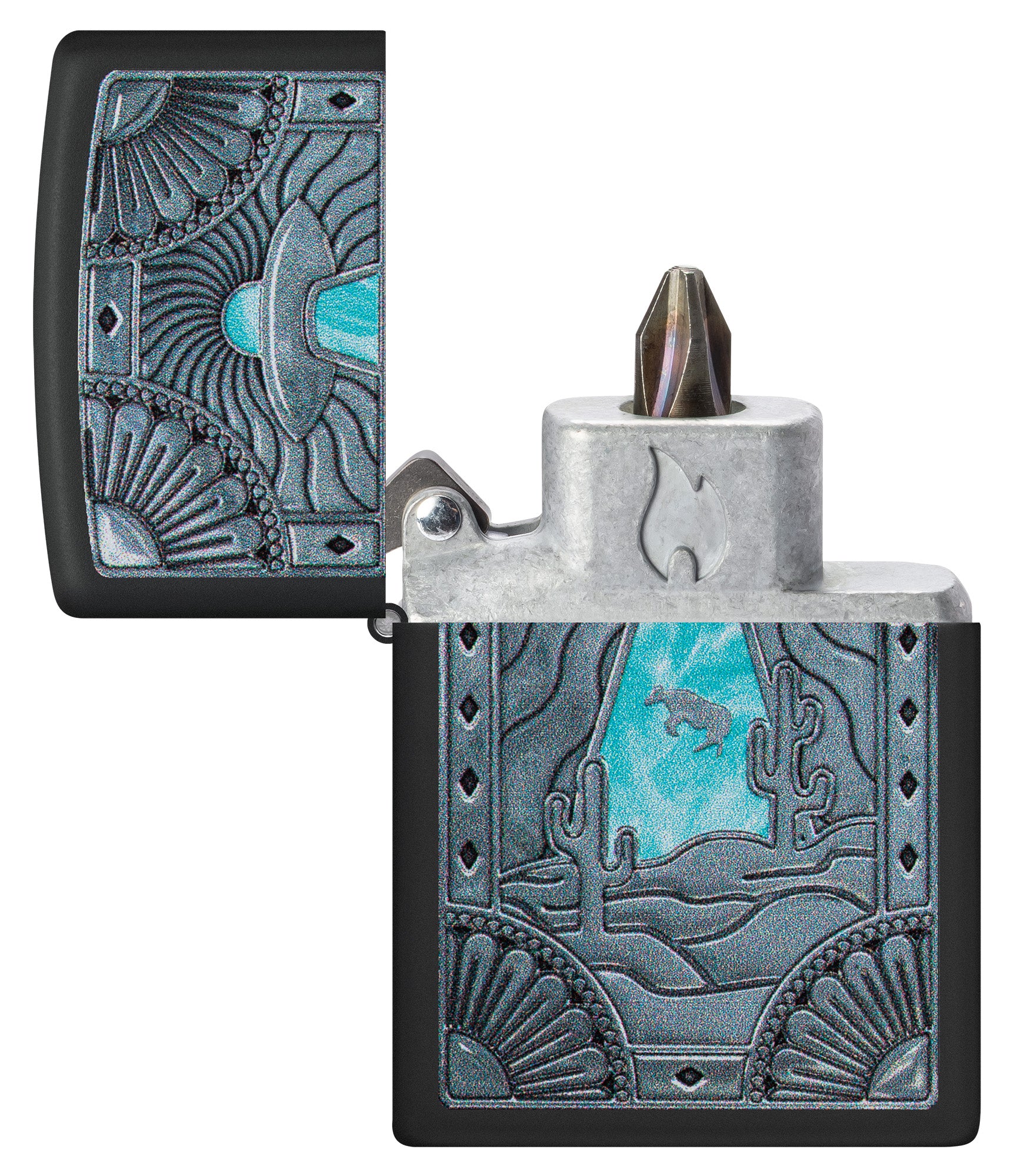 Zippo Cow Abduction Design Black Matte Windproof Lighter – Zippo USA