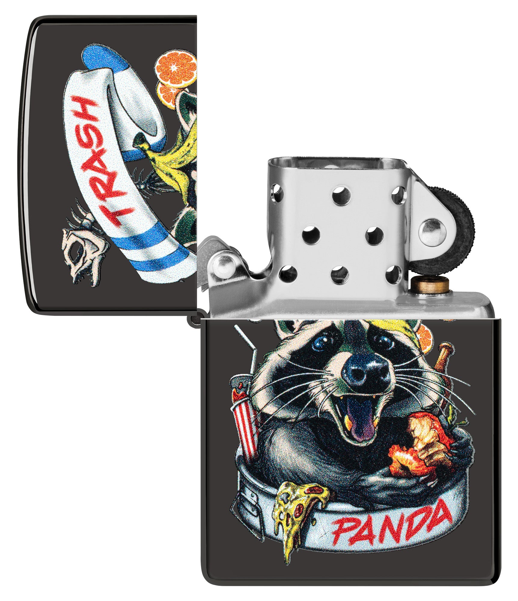 Zippo Masked Bandit Design Ebony Windproof Lighter – Zippo USA