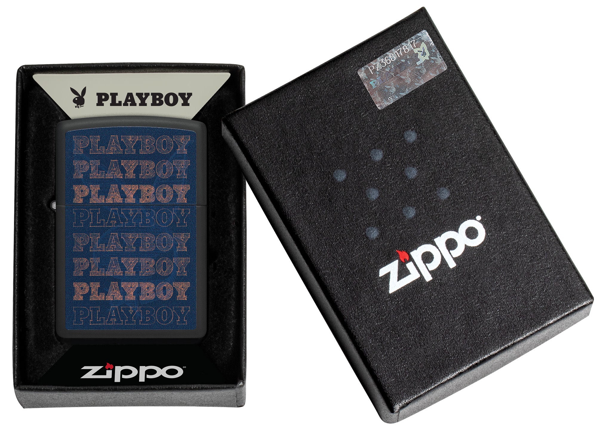 Zippo Playboy Black Light Rabbit Design Black Matte