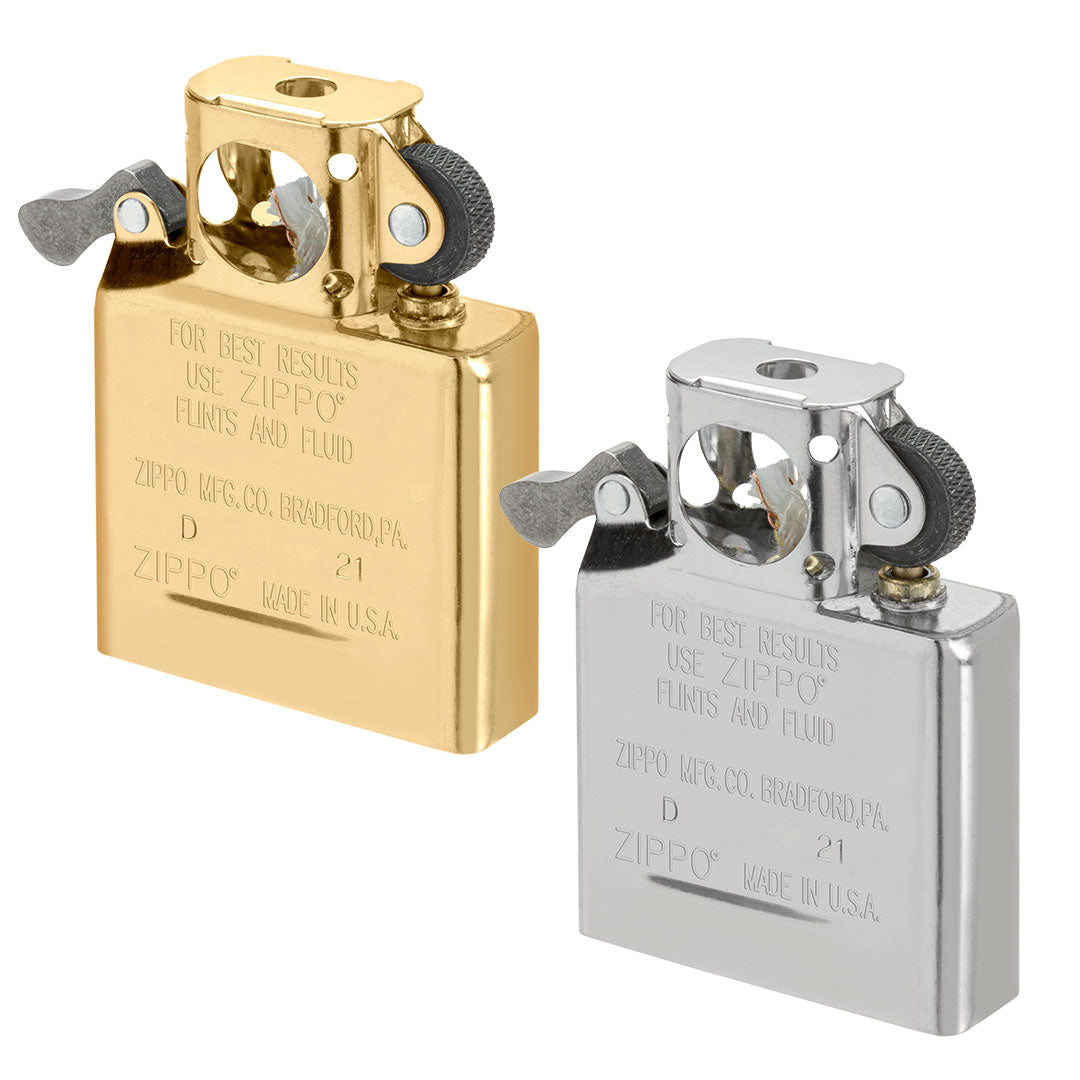 Two classic Pipe Inserts - Brass and Chrome