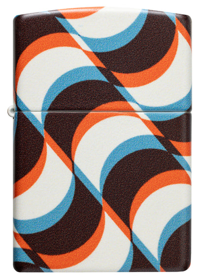 Front view of Zippo Funky Pattern Design 540 Matte Windproof Lighter.