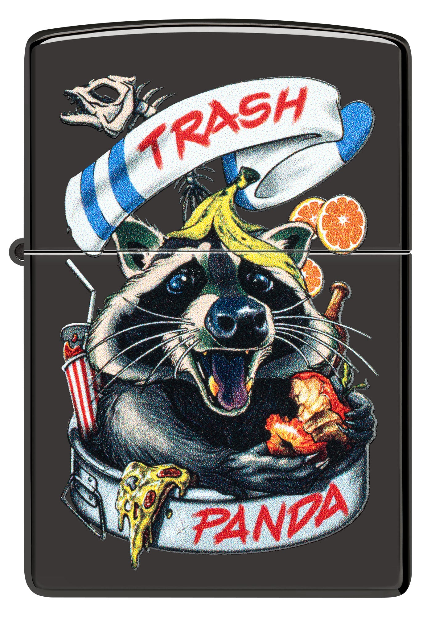Zippo Masked Bandit Design Ebony Windproof Lighter – Zippo USA