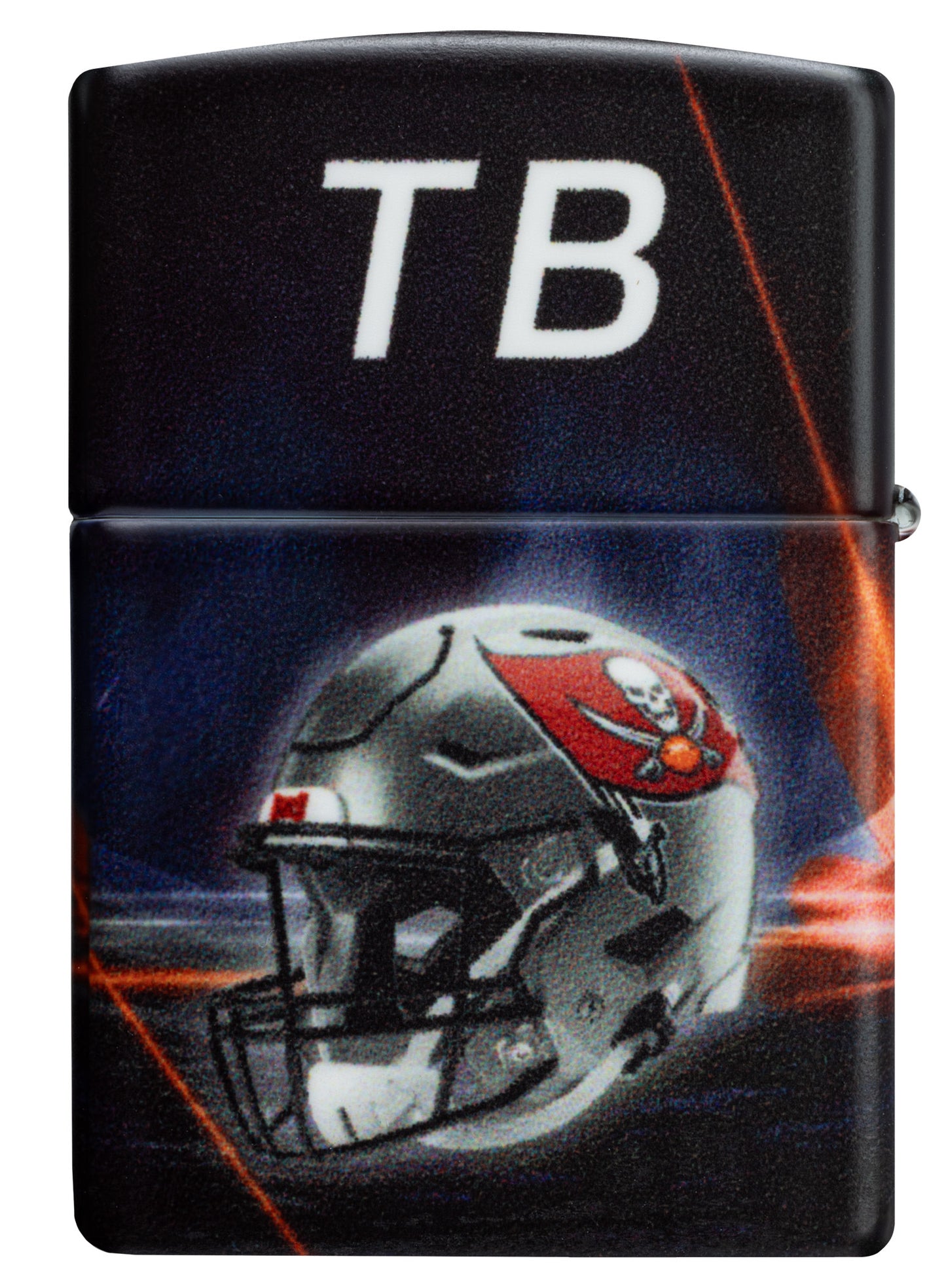 Back view of Zippo NFL Tampa Bay Buccaneers 540 Matte Windproof Lighter.