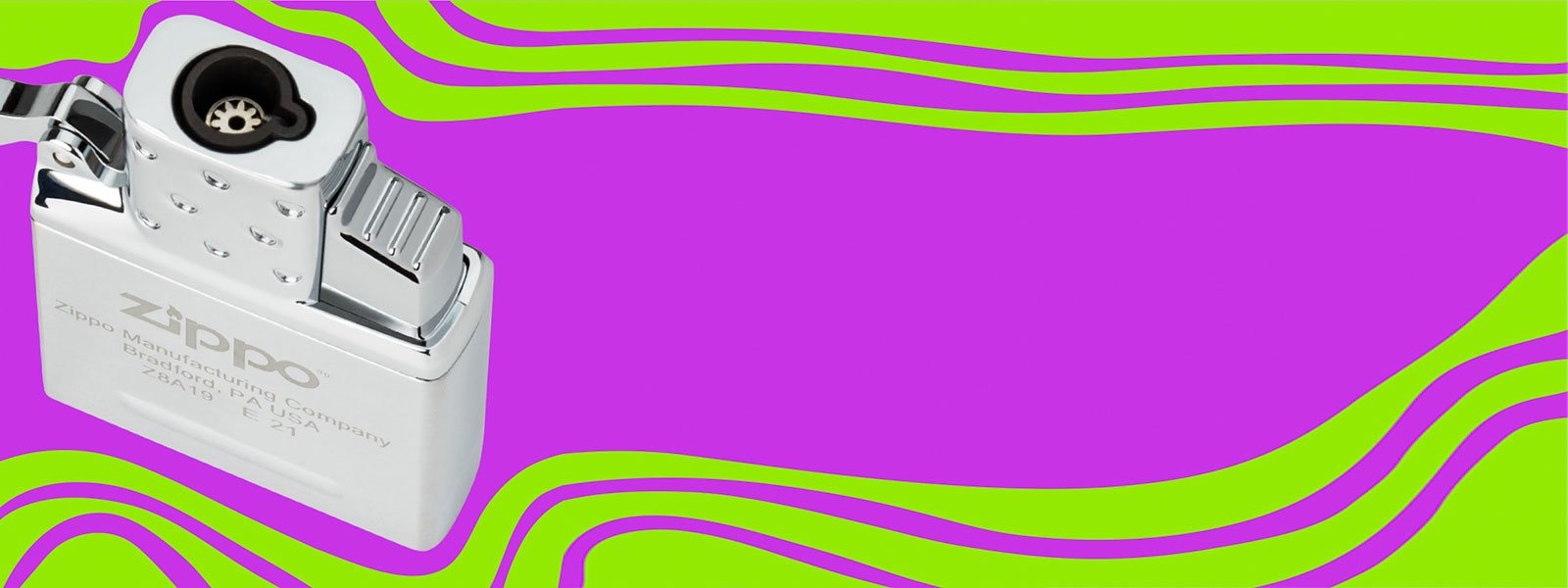 Single Torch Butane Insert on an green and purple background.