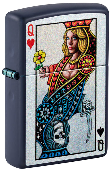 Clan QueenコラボZippo Zippo Queen Design Navy Matte Windproof Lighter – Zippo USA