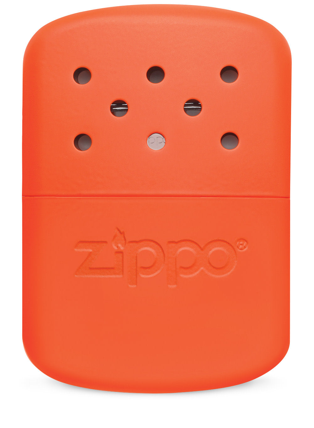 Front of Front of 12-Hour Orange Refillable Hand Warmer