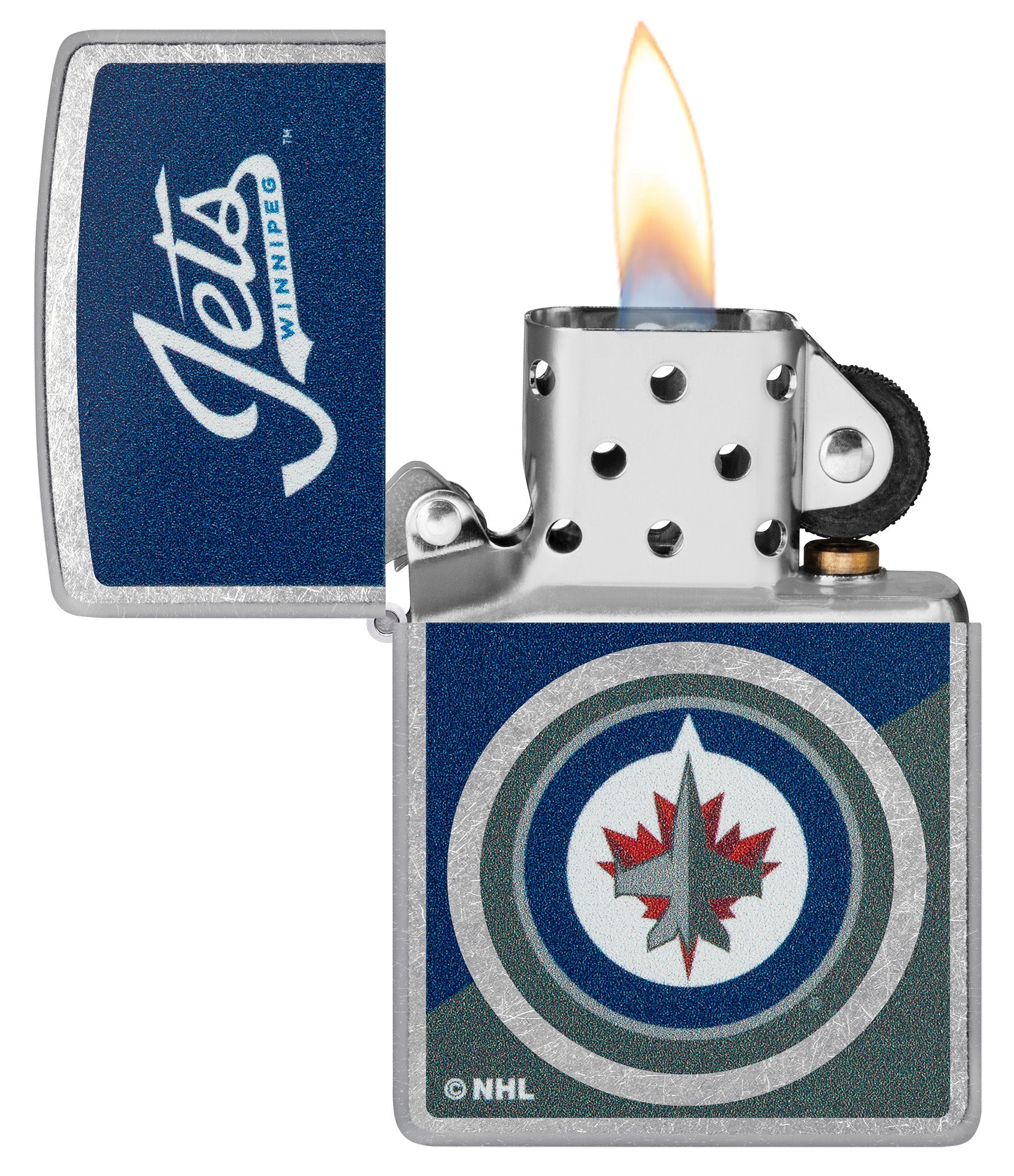 Zippo NHL® Winnipeg Jets™ Colorblock Logo Design Street Chrome