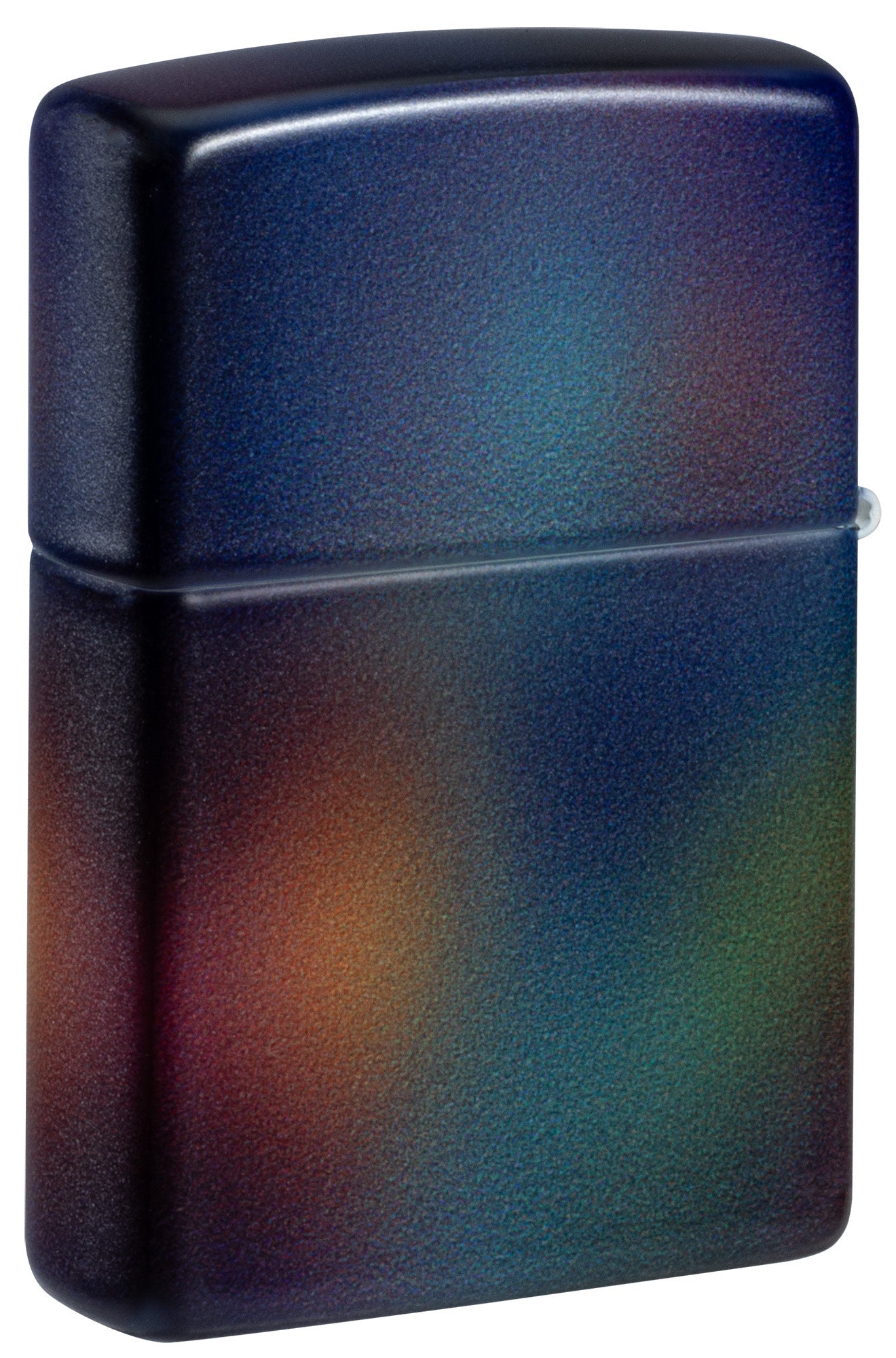 Back shot of Zippo Prismatic Design 540 Matte Windproof Lighter standing at a 3/4 angle.