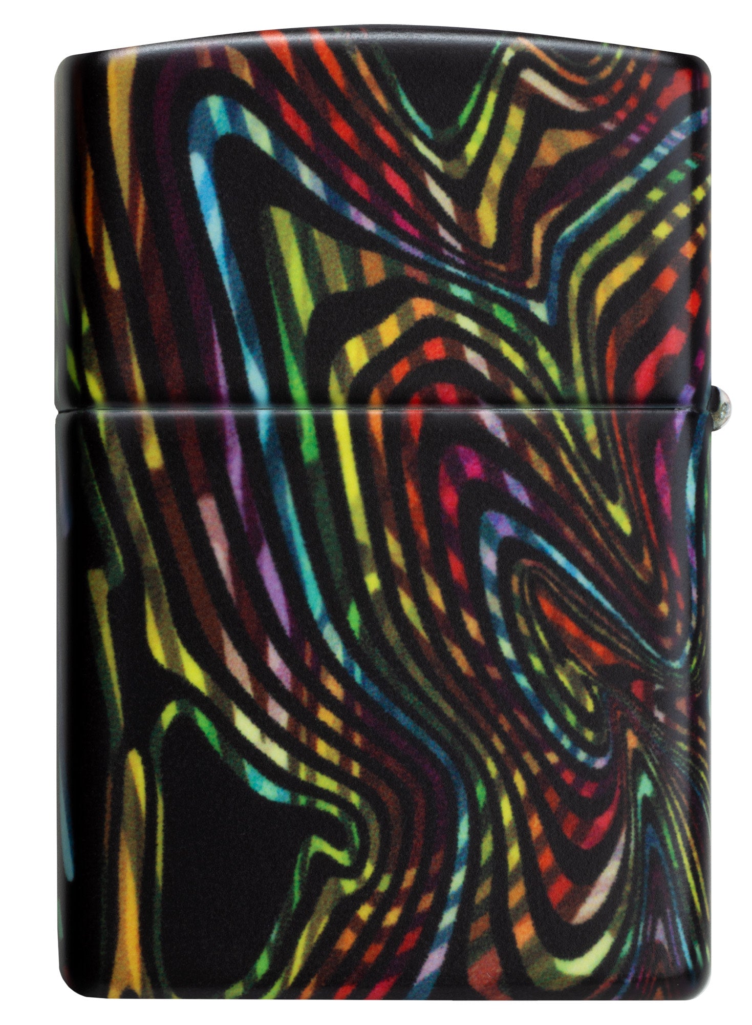 Back view of Zippo Glowing Illusion Design Glow in the Dark Windproof Lighter.