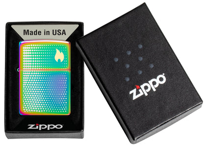 Zippo Dot Matrix Design Multi Color Windproof Lighter in its packaging.