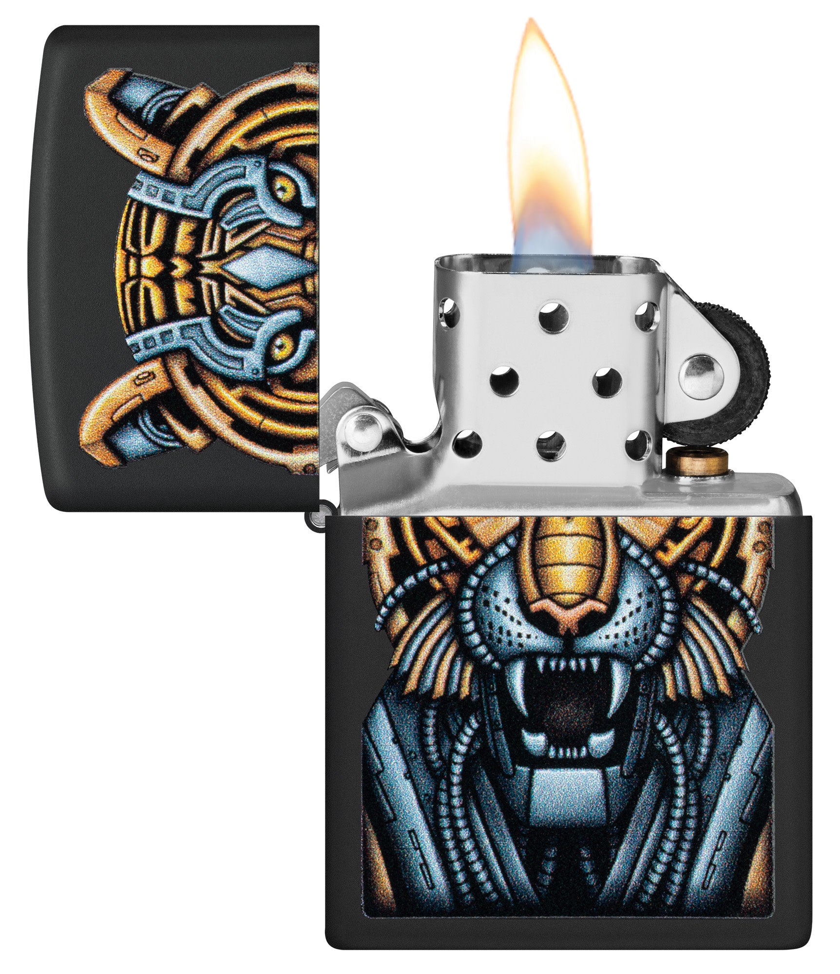 Zippo Bionic Tiger Design Black Matte Windproof Lighter Zippo Bionic Tiger Design Black Matte Windproof Lighter